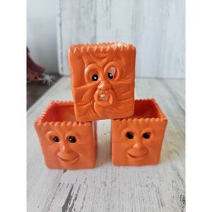 Robert Allen candle anthropomorphic pumpkin jack-o'-lantern tea light Halloween